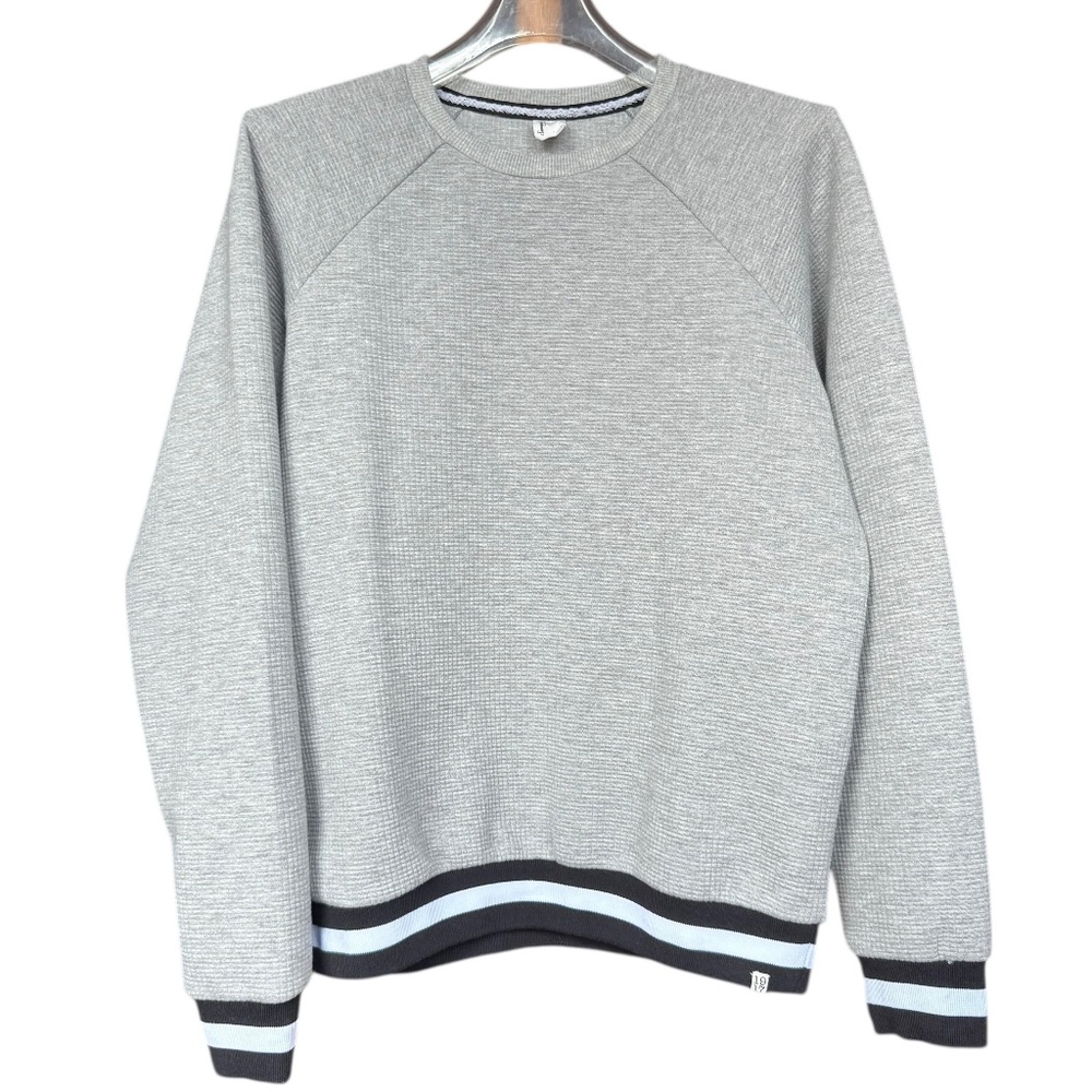 Sovereign Code Los Angeles 1917 Grey with Black Trimmed Crew Neck Sweater Sz L